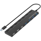 Conceptronic HUBBIES09BP USB-Hub 7-Port 4xUSB 3.0 3xUSB 2.0 mit Netzteil