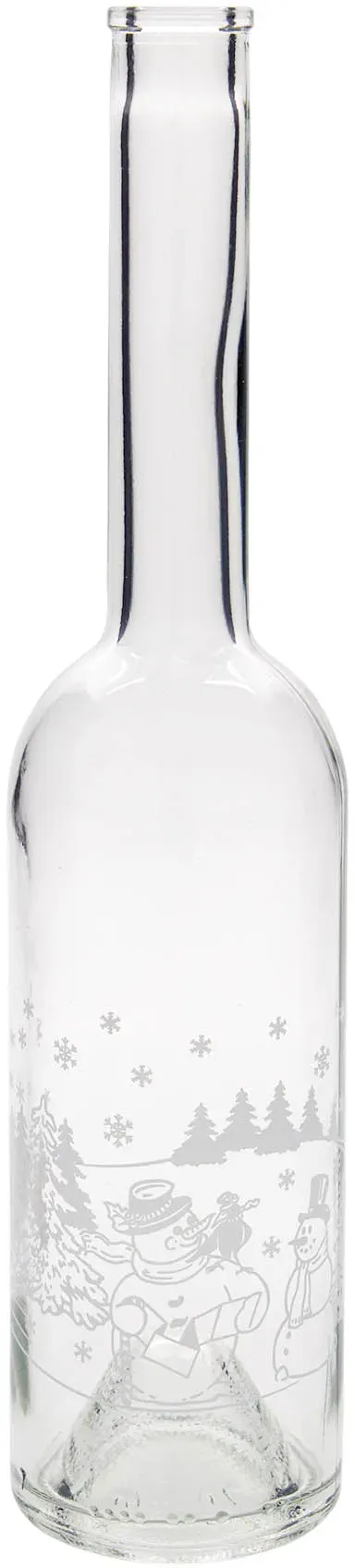 Botella de vidrio 'Opera' de 500 ml, motivo: botella en forma de muñeco de nieve...