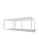 PergoLine Pergola, Weiß, Metall, 720x255x360 cm, Sonnen- & Sichtschutz, Pavillons & Pergolas