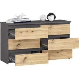 Milord Kommode CL100 100 x 57 x 35 cm Grau/Artisan