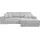Andas Ecksofa »Finnley Schlafsofa 267 cm in Bouclé, Struktur fein u. Cord, L-Form,«, Schlaffunktion m. Bettkasten (136/210 cm), Bouclé, Struktur und Cord silberfarben