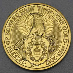 Goldmünze 1oz Griffin of Edward III. 2017 The Queen's Beasts (Großbritannien)