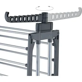 Relaxdays Wäscheständer Turm rollbar grau/silber