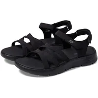 SKECHERS Go Walk Flex Sandale, Textil Schwarz, 37 EU