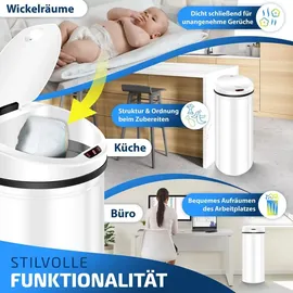 Kesser Automatik Sensor Mülleimer 30 l Silber