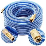 Wiltec PVC Druckluftschlauch 20 m bis max. 60 bar, Kompressorschlauch Gewebeschlauch für alle gängigen Kompressoren, Luftschlauch