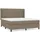vidaXL Boxspringbett mit Matratze Taupe 180x200 cm Stoff