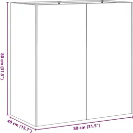 vidaXL Pflanzkübel 80 x 40 x 80 cm Anthrazit