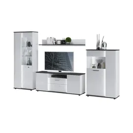 Höffner Highboard ¦ weiß ¦ Maße (cm): B: 92 H: 141 T: 40.0