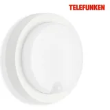 Telefunken Außenwandleuchte Kunststoff 17 x 5,7 cm inkl. Bewegungsmelder, Dämmerungssensor, IP44, weiß