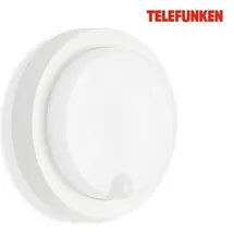 Telefunken Außenwandleuchte Kunststoff 17 x 5,7 cm inkl. Bewegungsmelder, Dämmerungssensor, IP44, weiß