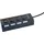 Schwaiger UH4013 USB-Hub 4 Port USB-A USB 2.0 480 Mbit/s Schwarz