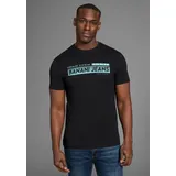 Bruno Banani T-Shirt BRUNO BANANI, Herren, Gr. XXL (60/62), schwarz, Single Jersey, Obermaterial: 100% Baumwolle, bedruckt, slim fit, Rundhals, Shirts T-Shirt, in schmaler Passform