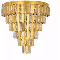 JVmoebel Kronleuchter Kronleuchter Wohnzimmer Deckenlampe Lüster Leuchte Pendelleuchte, Made in Europa goldfarben