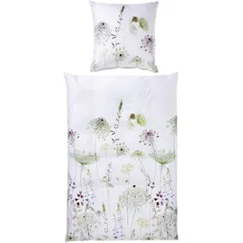 Estella Meadow Mako-Satin grün 135 x 200 cm + 80 x 80 cm