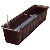 geli Balkonkasten AQUA GREEN Plus incl. Bewässerung und Wasserstandsanzeiger, Farben:braun 08;Länge:100 cm