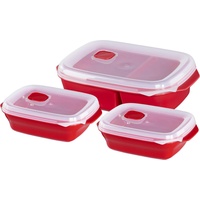 Xavax 00111463 Lebensmittelaufbewahrungsbehälter Rechteckig Set Rot