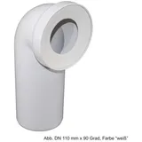 alcadrain Universal-WC-Anschlussbogen 90 Grad mit Gummilippendichtung DN 110 mm