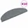 vidaXL Stufenmatte 65 x 21 cm Hellgrau
