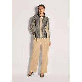 Madeleine Moderner Businessblazer mit All-Over-Print in beige / schwarz), | Gr.: 36