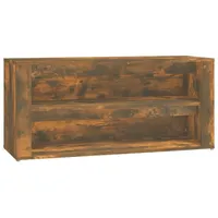 Furnicato Schuhregal Räuchereiche 100x35x45 cm Holzwerkstoff