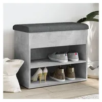 VidaXL Schuhbank Betongrau 62x32x50 cm Holzwerkstoff