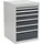 Bedrunka & Hirth Gerätebau GmbH Schubladenschrank Stahl H1019xB705xT736mm lichtgrau/grau 7 Schubladen Vollauszug