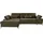 OTTO home Ecksofa OTTO HOME "Costello L-Form, B: 301 cm mit Sitztiefen-, Armteilverstellung &", grün (oliv), B:301cm H:89cm T:176cm, 100% Polyester;Samtoptik (100% Polyester), Sofas, Ecksofa, 3 Nierenkissen, optional Bettfunktion & Bettkasten, Topseller
