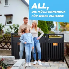 All Mülltonnenbox 3er 150 cm grau