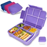 luxuskollektion Brotdose Kinder mit Fächern 1300ml Auslaufsicher Lunchbox Vesperdose