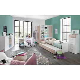 WIMEX Eckkleiderschrank Joker weiß/struktureichefarben hell