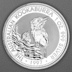 Silbermünze 1oz Kookaburra 1997 (Australien)