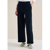 Cecil Stoffhose CECIL, Damen, Gr. M, Länge 30, blau (universal blau), Stoff, 66% Modal, 34% Polyester, unifarben, weit normal, Hosen Stoffhose, mit Wide Legs