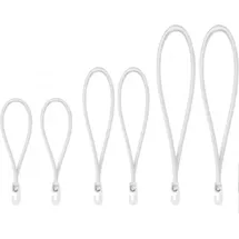 Bradas Set Spanngummi mit PVC Haken 2x18/25/40 cm Weiss