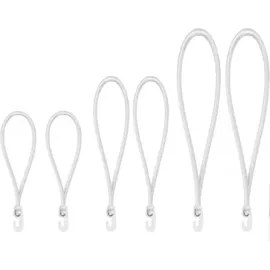 Bradas Set Spanngummi mit PVC Haken 2x18/25/40 cm Weiss