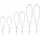 Bradas Set Spanngummi mit PVC Haken 2x18/25/40 cm Weiss