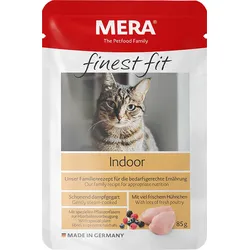 mera Finest Fit Indoor Nassfutter für Hauskatzen | Für eine gesunde Ernährung deiner Katze | Katzenfutter | Hochwertige Zutaten 1.02 kg