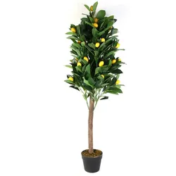 NATURN LIVING Zitronenbaum aus Kunststoff – ø 16 x 125 cm – Citrus Limon – Künstlicher Baum – Wartungsfreier Baum – Kunstpflanze – Gelb