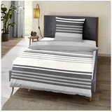 Flanell grau 200 x 220 cm + 2 x 80 x 80 cm