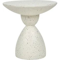 Garten Beisttelltisch Beton cremeweiß Terrazzo Optik rund ⌀ 50 cm CAFFI