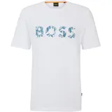 Boss T-Shirt 'Ocean' - Weiß,Hellblau - S