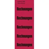 kompatible Ware Inhaltsschild Rechnungen rot