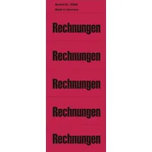 kompatible Ware Inhaltsschild Rechnungen rot