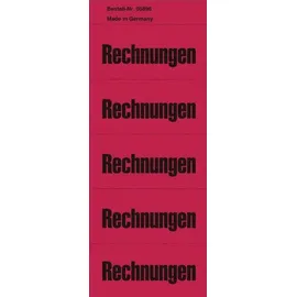 kompatible Ware Inhaltsschild Rechnungen rot