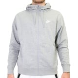 Nike Sportswear Club Herren-Kapuzenjacke Dark Grey Heather/Matte Silver/White M