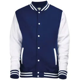 Just Hoods by AWDiS Varsity Jacke Oxford Navy/White XS