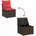 Gartensofa-Set 7-tlg Braun/Rot