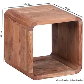 Wohnling Beistelltische-Set quadratisch Massivholz akazie, 2 St.
