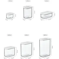 Mepal Modula Vorratsdose Set schwarz 4 x 0,425 l