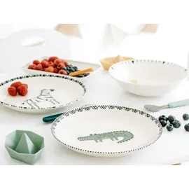 CreaTable Safari Bunt Teller Set 8-tlg. bunt
